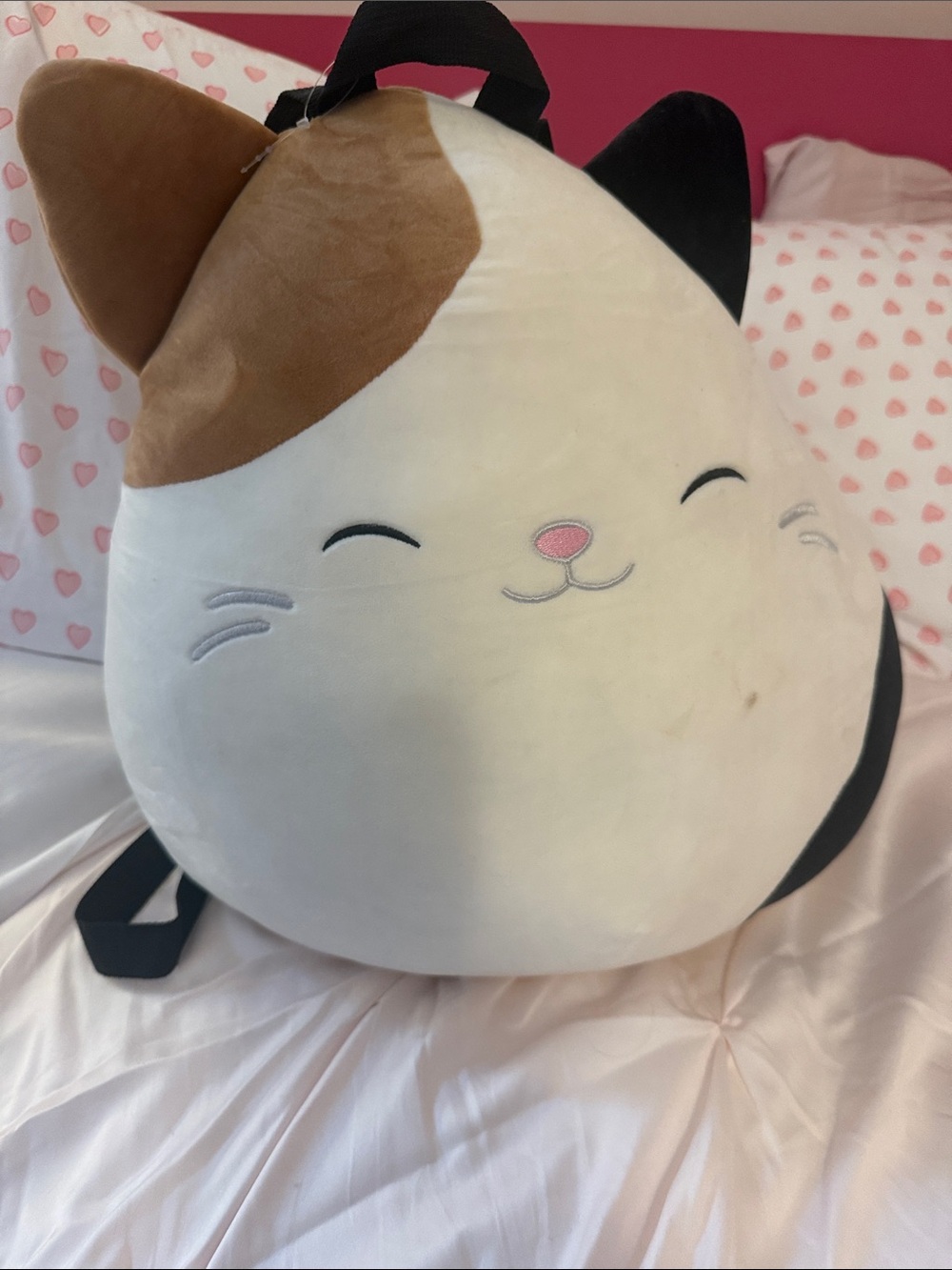 Squishmallows Calico Cat Plush Backpack in Cream, Brown & Black